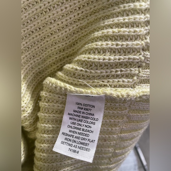 a.n.a Women’s Cardigan 100% Cotton Color Yellow Size 1X. NEW W TAG. - Picture 7 of 7